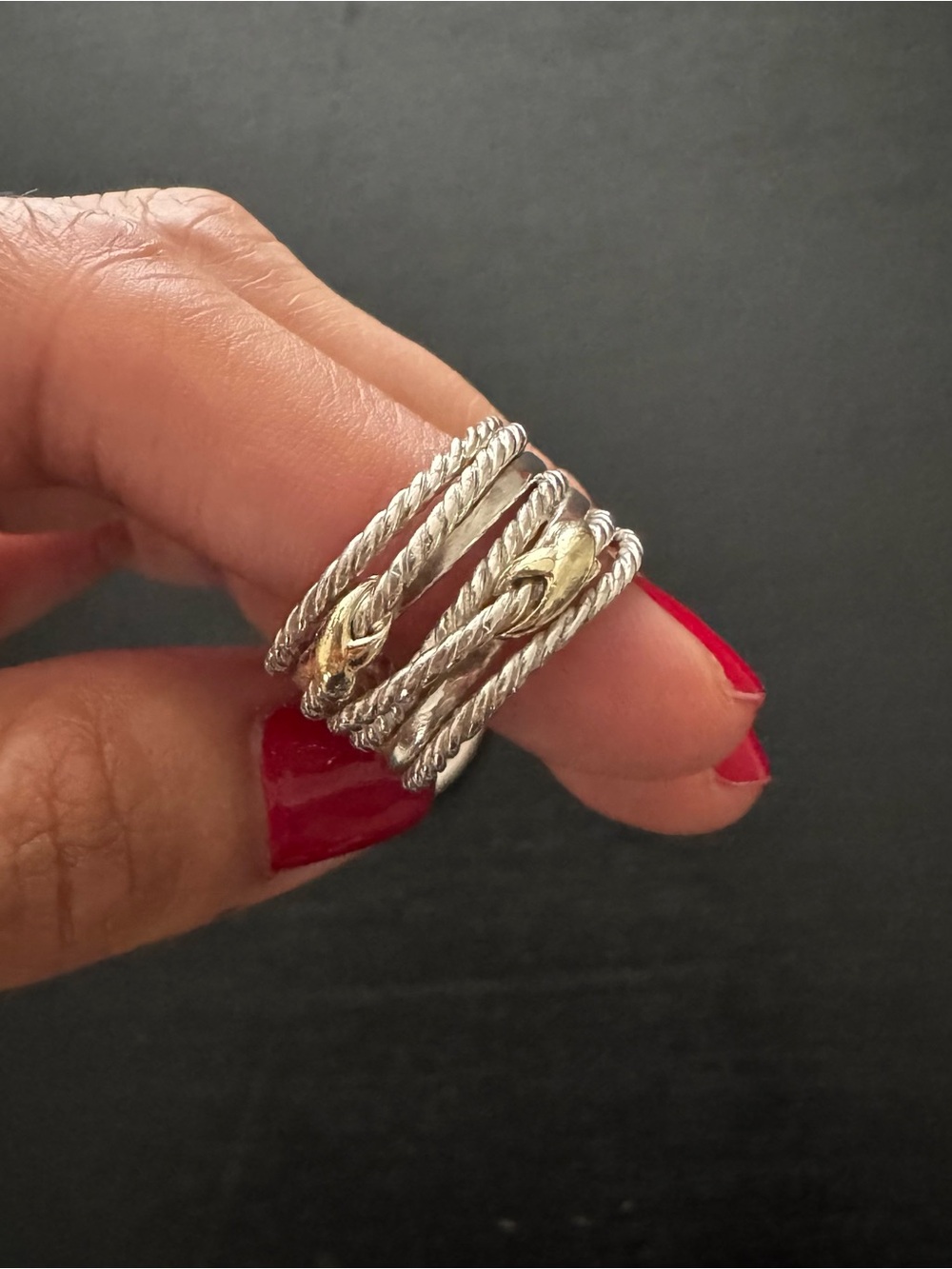 David Yurman Double X Crossover Ring